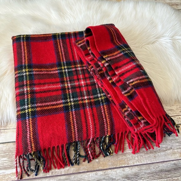 New Highland Home Industries All Wool Woven Scotland Royal Stewart Blanket Throw - Picture 7 of 12